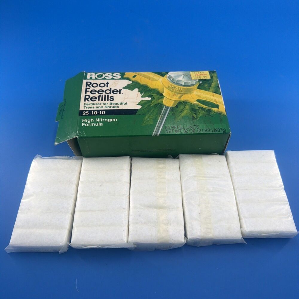 Ross Root Feeder Refills 25-10-10 Tree and Shrub Root Feeder 84 Refills 15 Packs
